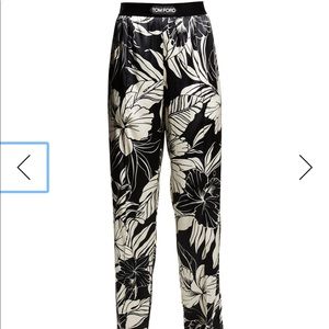 Tom Ford Hibiscus Print Silk Pajama Pants